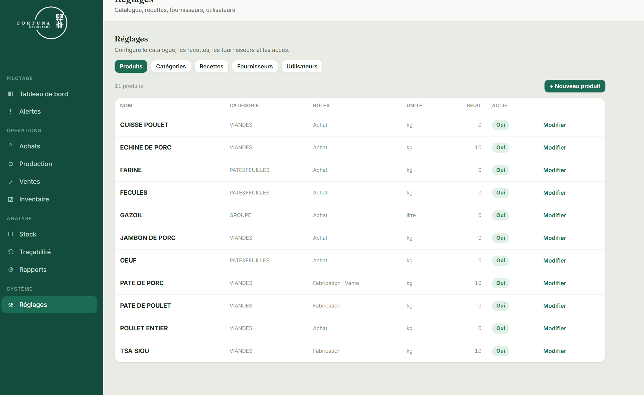 Gestion de stock
